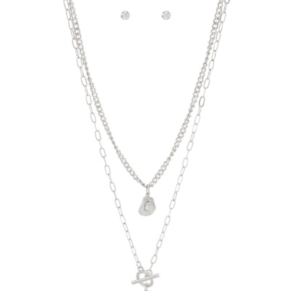 Layered Tiny Western Style Pendant Necklace Set - Picture 5 of 5